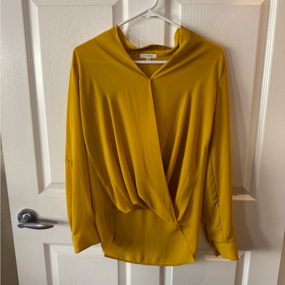 Pleione Mustard Blouse